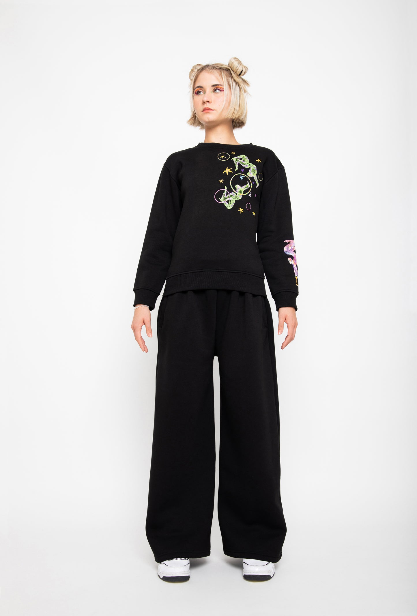 R4R-D-121-7 SWEATSHIRT WITH RELIEF PRINTS
