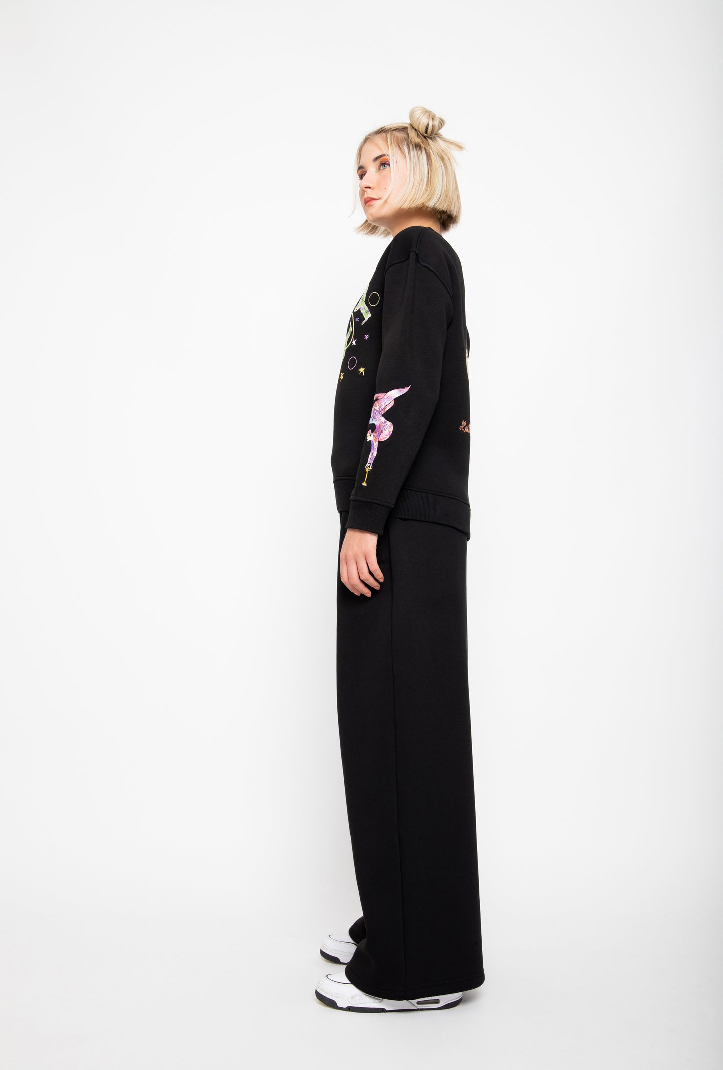 R4R-D-121-7 SWEATSHIRT WITH RELIEF PRINTS