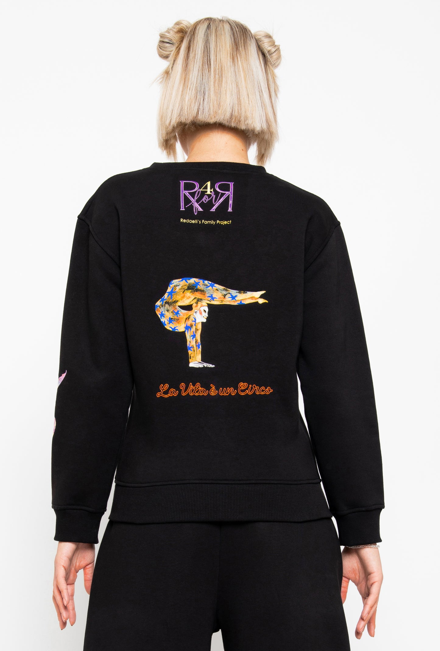 R4R-D-121-7 SWEATSHIRT WITH RELIEF PRINTS